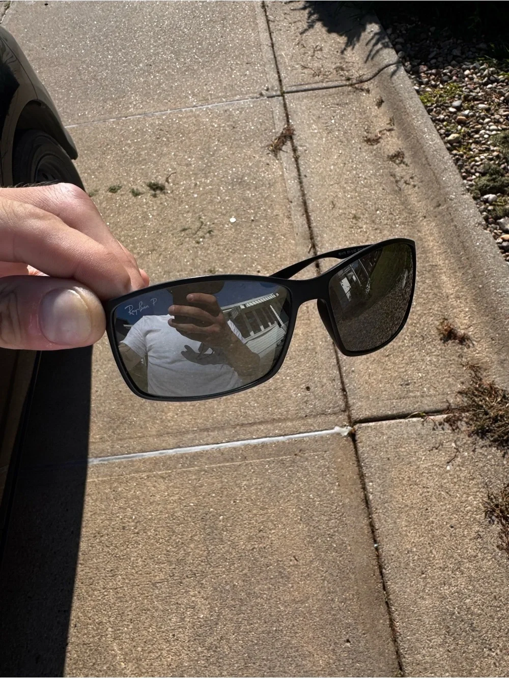 Ray-Ban RB4179 Liteforce Polarized Black frame/lens 62mm Wrap-around Sunglasses